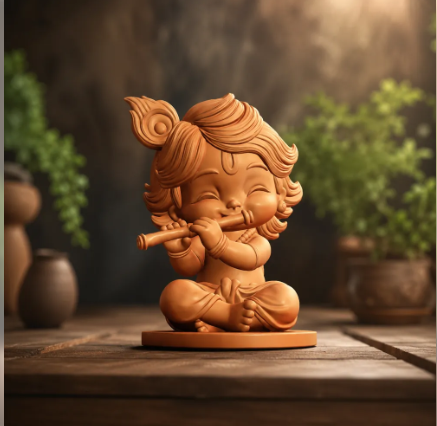 Cute Bal Krishna 3D Model for 3D Printing