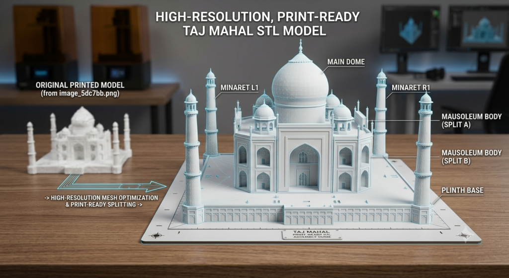 Taj Mahal- 3D Printable Model